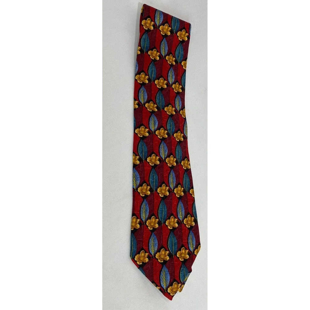 Ermenegildo Zegna Silk Tie Floral Handmade Italy Luxury Old Money Necktie